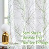 FMFUNCTEX Linen Semi Sheer Curtains for Bedroom, Sage Green White
