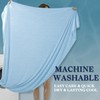 DOWNCOOL Cooling Blanket Twin Size, Blue Summer Blanket for Hot