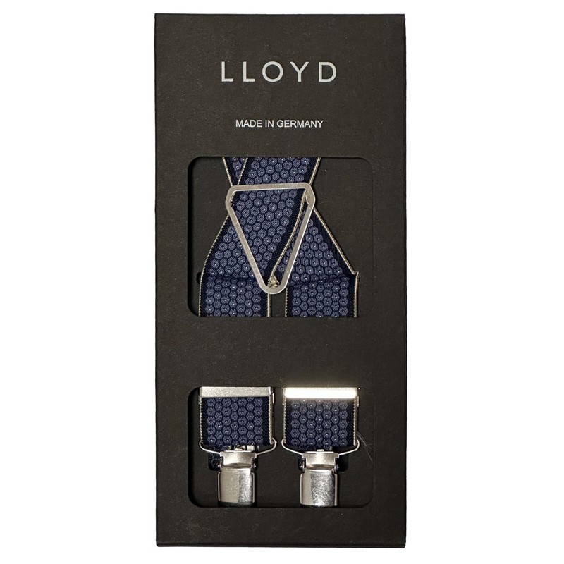 Lloyd Braces 35 mm Patterned 2-Stripes Crossed Metal Cross Size