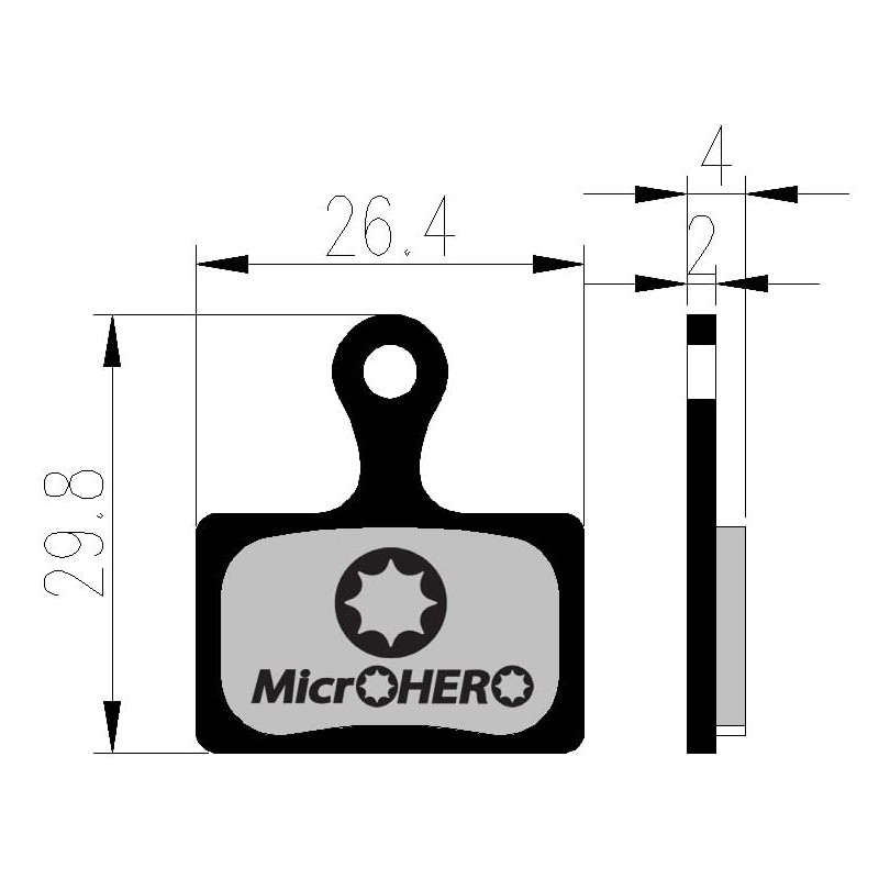 MicrOHERO Disc Brake Pads for Shimano K04Ti K04S K03Ti K03S