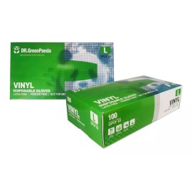 Dr. Green Panda Guante De Vinil /vinilo Desechable 100pzs Sin Talco