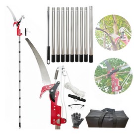 WHLZYEVA Extendable Pole Saw & Pruner, 13.6FT 2-in-1 Tree Trimmer