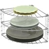 SimpleHouseware 3-Tier Counter Corner Shelf Organizer, Silver