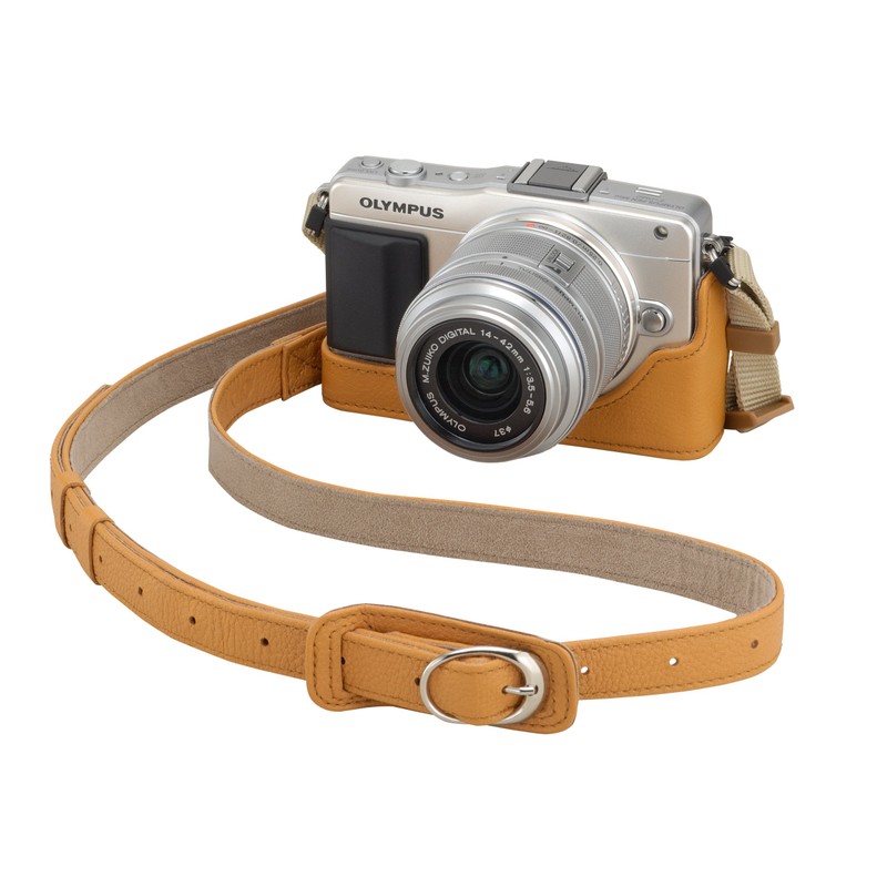 OLYMPUS ボディジャケット PEN E-PL6/E-PL5/E-PM2用 ライトブラウン CS-38B LBR