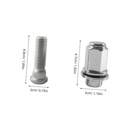 FUNOMOCYA 2 Sets Wheel Hub Stud Bolt Replacement Kit High-strength Lug Nuts Caps for Trucks Cars Heavy Duty Vehicles Compatible with Toyota
