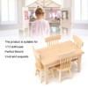 Dollhouse Desk Chair Set, Miniature Simulated Desk Chair Mini Wooden
