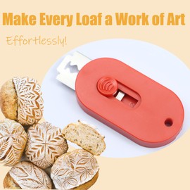 ZLMC Professional Bread Lame, Stainless Steel Dough Scoring Tool with Ultra Sharp Blades, Perfect Bread Scoring, Bakery Artistry, and Sourdough Bread Making-Includes 5 Extra Blades (Red)