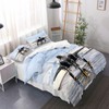 Jingzhang Airplane Duvet Cover Set, Decorative 3 Piece Bedding Set