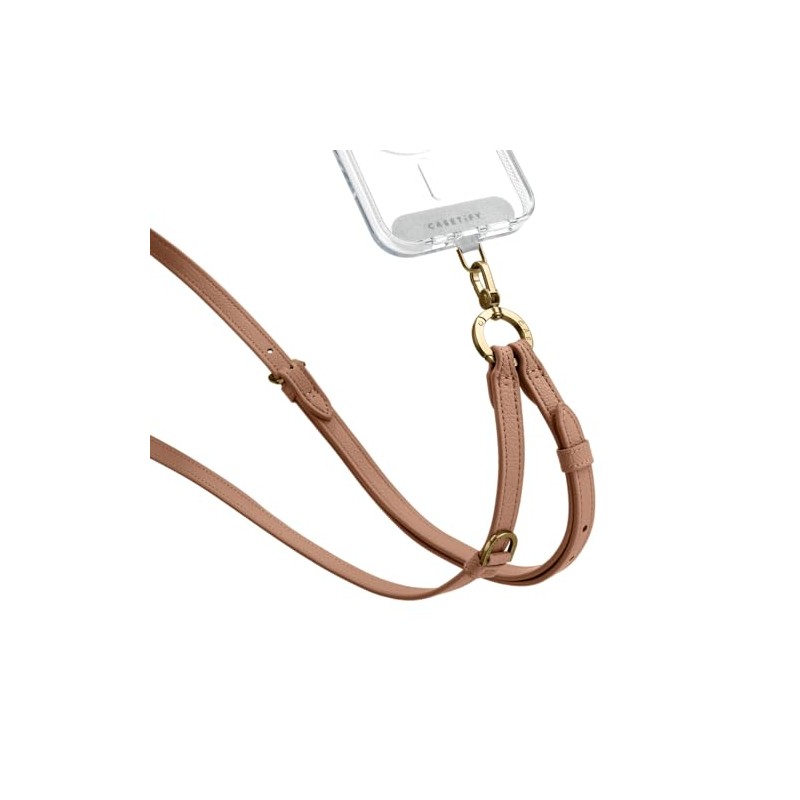 CASETiFY Pebbled Cross-body Strap - Latte