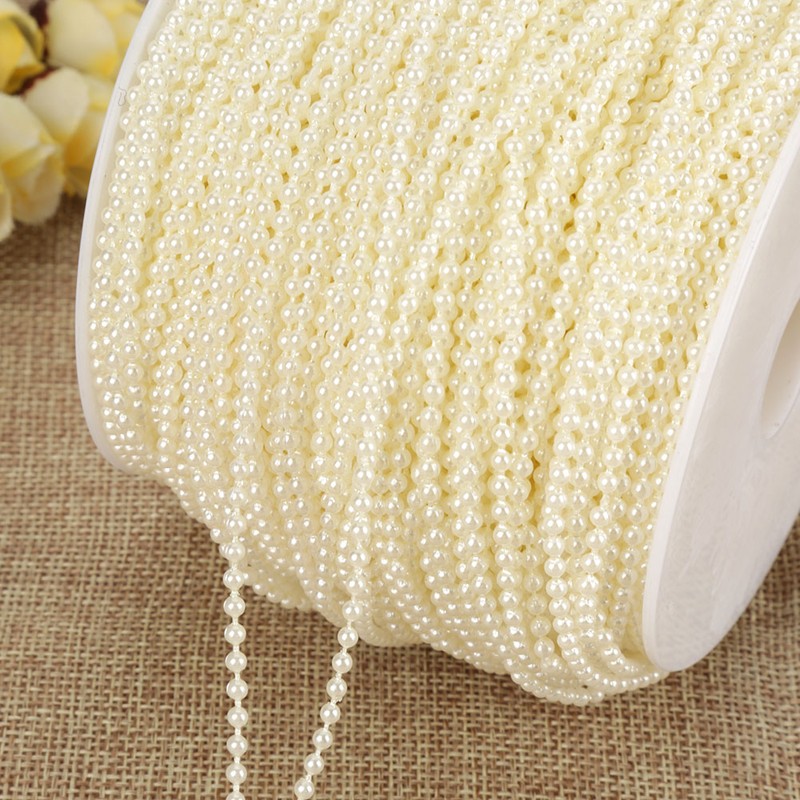 100m/roll Imitation Pearl Wire Beads Garland String DIY Wedding Decoration
