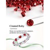 Ruby Band Rings for Women 925 Sterling Silver July Birthstone