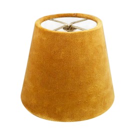 Royal Designs, Inc. Clip On Chandelier Shade Velvet Fabric,CS-1107-5MU, Mustard, 3 x 5 x 4.5