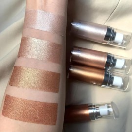 Base Maquillaje Cobertura Polvo Estrellas Bronceador Coreano Tono Oro Bronce
