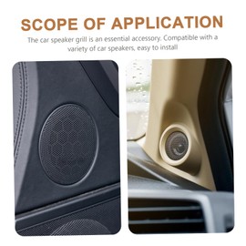 Anneome 2pcs Speaker Grille Car Accessories Speakers Metal Subwoofer Speaker Grills Subwoofer Mesh Speaker Waffle Protector Guards Subwoofer Grill Plastic Protection Cap Square
