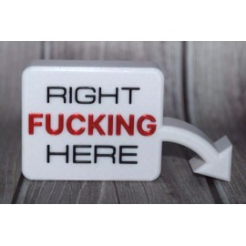 Unbranded 8 Ball ~ Right F***ing Here ~ Pool Table Billiards ~ POCKET MARKER ~ BLACK