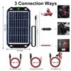 SUNER POWER Waterproof 10W 12V Solar Battery Charger & Maintainer