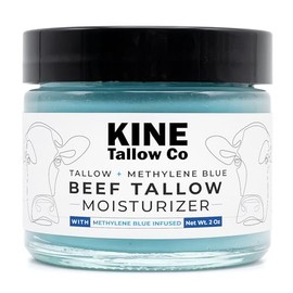 Hidratante de sebo con azul de metileno, cera de candelilla, tanaceto azul, aceite de semilla de jojoba, mantequilla de semillas de cacao y miel de manuka