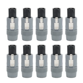 10Pcs 4 Cores Aviation Chassis Plug Socket  Stage Light Professional Audio Video Connector Power Jack