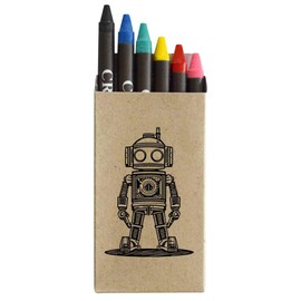 Azeeda 'Clockwork Steampunk Robot' Coloured Crayon Set (CY00026065)