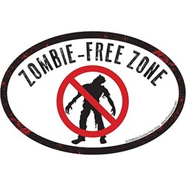 Zombie Lover Magnets: Zombie Free Zone Zombies Magnet - Zombie Apocalypse is Coming (Pranks, Zombie Free Zone)