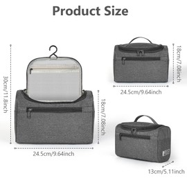 OSDUE Travel Hanging Toiletry Wash Bag, Travel Essentials Toiletry Bag for Women Makeup Cosmetic Organizer, Travel Toiletry Bag for Men and Women