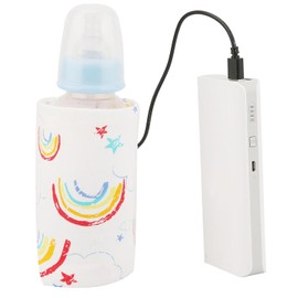 Funda para Biberón que Mantiene el Calor, Bolsas para Biberones Portátiles, USB para Mantener el Calor de la Leche, Calentador Multifunción para Taza de café, té, Bebida, Bolsa de (arcoíris)