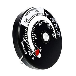 Magnetic Thermometer for Burners and Wood Stoves for Surface Stoves and Chimney Pipes. Best Combustion Temperature Range