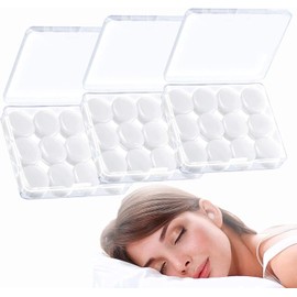 36 Granos Tapones para Dormir, Tapones Oídos de Silicona Nivel de Bloqueo de Sonido 36 dB, Reducción Eficaz Ruido, Tapones Moldeables Caja, Adecuada para Dormir,Estudiar, Viajar