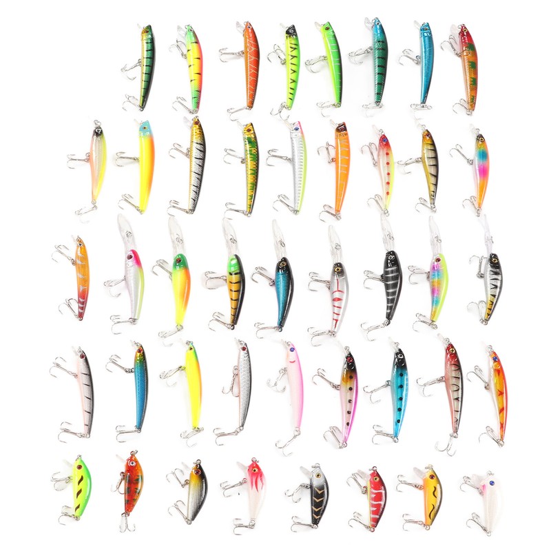 43Pcs Fishing Lure Kit Minnow Artificial Bait Universal Simulation Lure