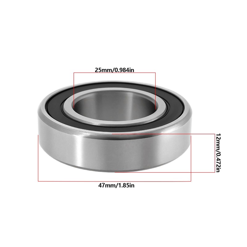 Create idea 4pcs 6005-2RS Deep Groove Ball Bearings Rubber Sealed