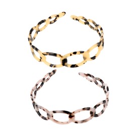 Gatuida 2pcs Tortoiseshell Teeth Headbands Breathable Hollow Out Hair Accessories for Women Comfortable Durable Hair Hoops for Everyday Fashion Random Color