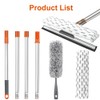 2 in 1 Window Washing Squeegee & Duster with Extension