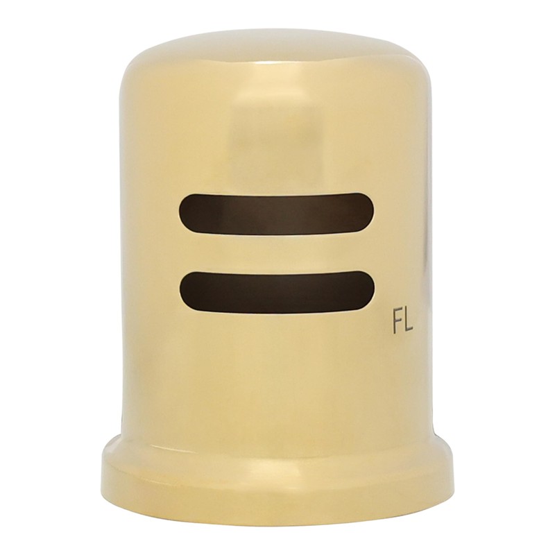 Westbrass Air Gap Kit with Skirted Brass Cap, Polished Brass,