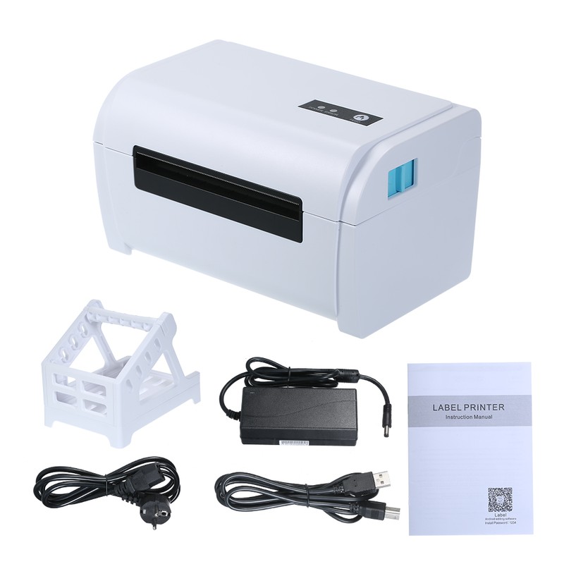 110mm Shipping Label Printer with Stand USB Cable High Speed