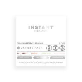Instant Hydration Electrolytes Powder Packets - Variety Pack - Zero Sugar - Keto, Vegan, Gluten-Free, Non-GMO - Boost Recovery, Brain Function, Muscle & Tissue Health - 12 Sticks