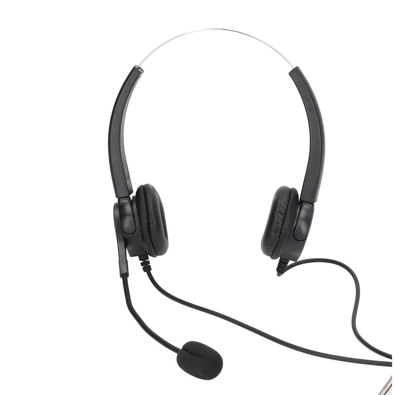 Call Center Headset Adjustable Wired Noise Cancelling Customer Service Headset