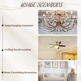 Fulillanlun 200 Pcs Crystal,Sun Catchers with Crystals,Craft Kits for Adults, with Rainbow Maker, Prism, Pendants Easy Install Gold