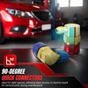 Flexzion Car AC R134a Quick Connectors System Port Adapters Couplers
