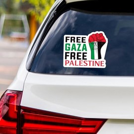 Support Palestine - Waterproof Vinyl Stickers for Cars, Laptops, Windows - Decal Bumper Stickers - Free Palestine Merchandise, VP3933-6" x 5"
