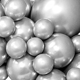 100 Pack Chrome Metallic Silver Balloons Different Sizes 18 12 10 5 Inch KIRIKOU Party Balloons for Birthday Valentines Baby Shower Bridal Wedding Party Decors