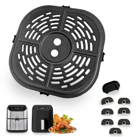 HlkEurt 6QT Air Fryer Grill Crisper Plate for Bella 6QT Air Fryers, Upgraded Grill Pan, Crisper Tray Rack Insert Grate Shelf Grid for Bella Pro Series 6QT Digital Air Fryer, Dishwasher Safe, Nonstick