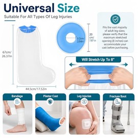 JJUNW 1 Pc Cast Covers for Shower Leg, Leg Protector for Shower Adult