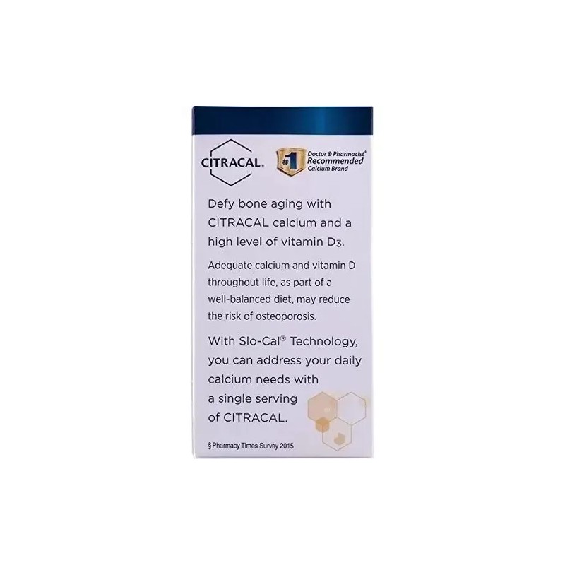 Citracal Calcio De Liberacion Lenta 1200mg 80 Coated Caplets Sin