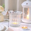 Glass Large Votive Candle Holder Set of 8, Tea Lights