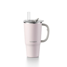 BUYDEEM DS57 700ml Vacuum Insulated Tumbler with Straw Pink