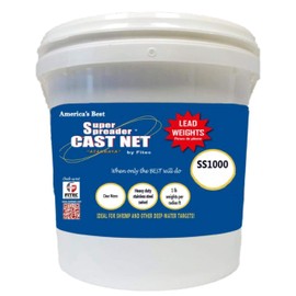 Fitec SS1000 Super Spreader Cast Net, Clear, 1/2" Mesh,1 Lb WTS