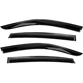 CUSTONEPARTS Tape-On Window Visors Deflectors Rain Guards 4 Piece Set ‎Compatible with 2021 2022 2023 Toyota Venza