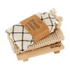 Mud Pie SOAP Dish and Cloth Set, Checkered