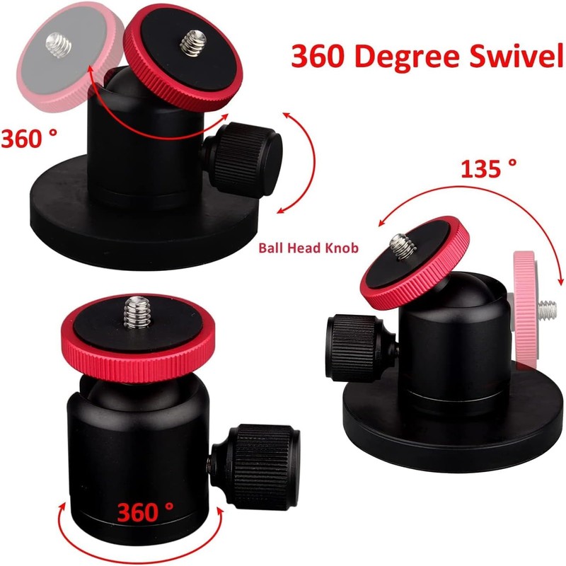 MUTUACTOR 60lb Magnetic Camera Mounting Base with Mini Ball Head,