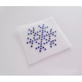 Handmade Sapphire Blue Snow Flake Rhinestone Appliqué, Snowflake Bling, DIY Iron on Bling